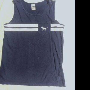 PINK by Victoria's Secret Navy Tank Top Size Small